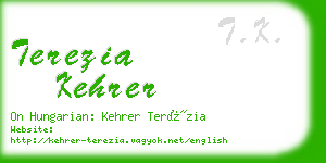 terezia kehrer business card